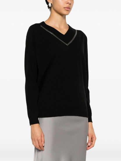 V-neck cashmere sweater