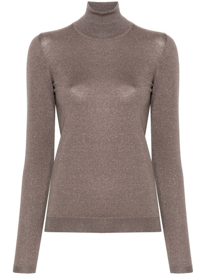 Cashmere and silk blend turtleneck sweater