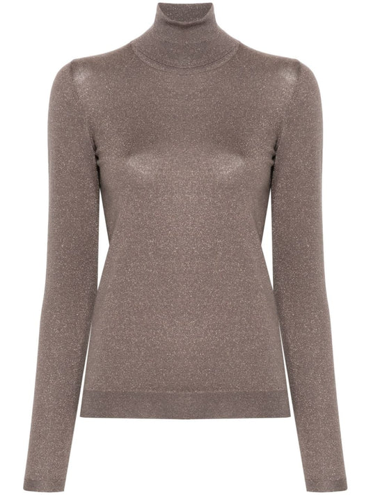 Cashmere and silk blend turtleneck sweater