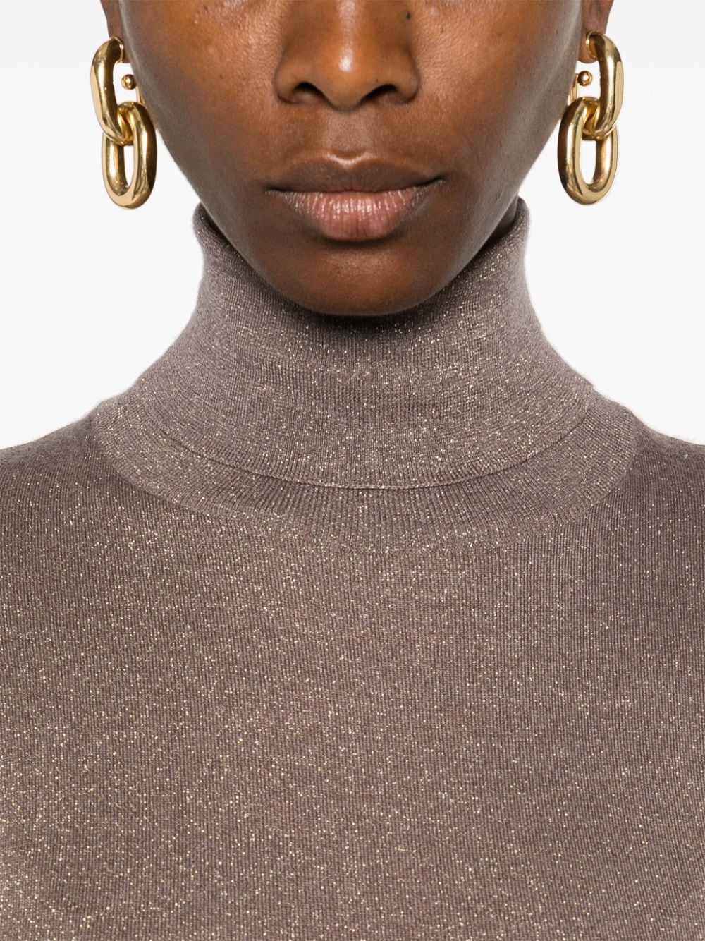 Cashmere and silk blend turtleneck sweater