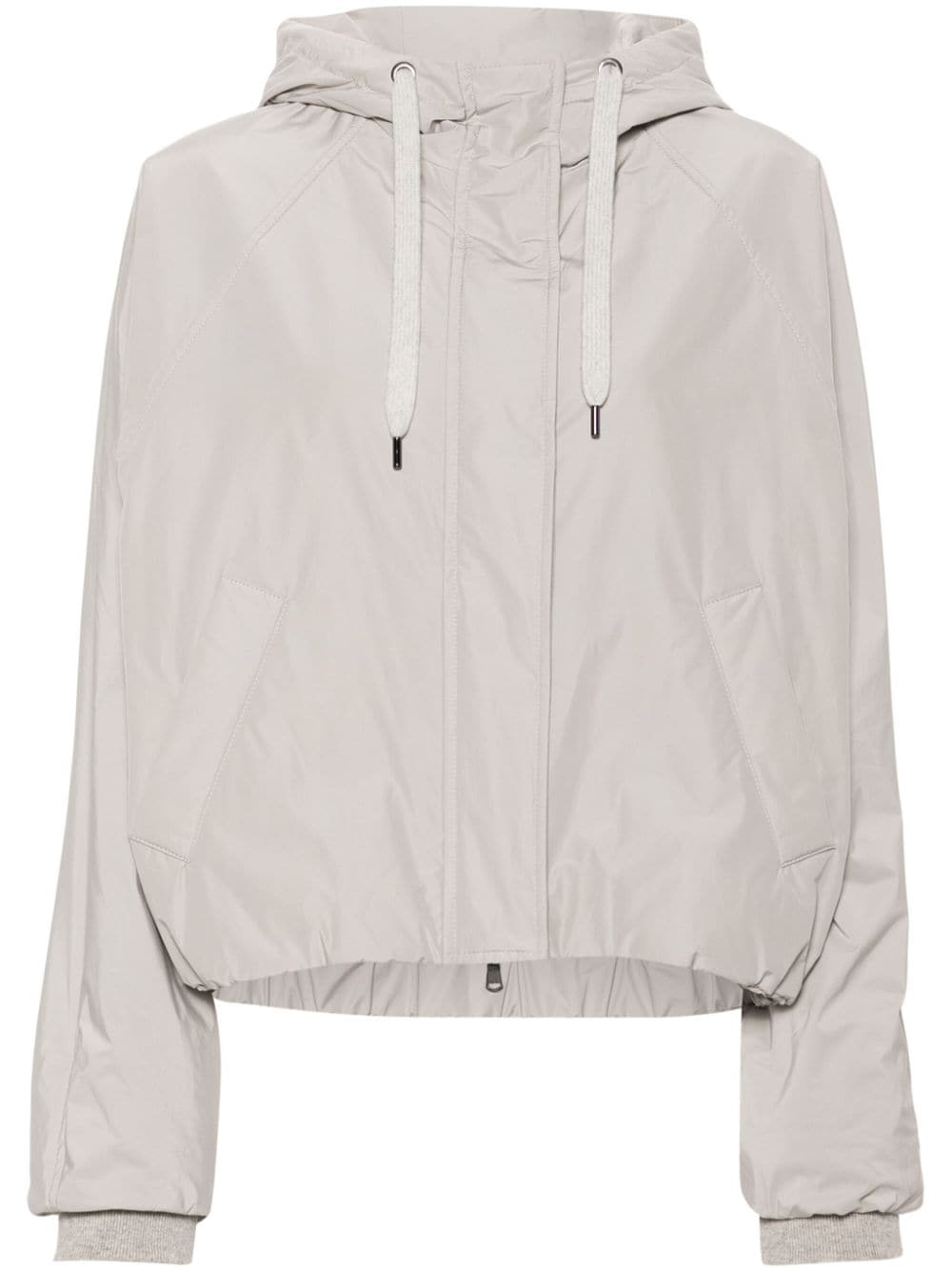 Cotton blend hooded jacket