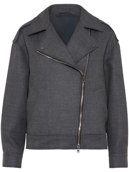 Wool zipped jacket