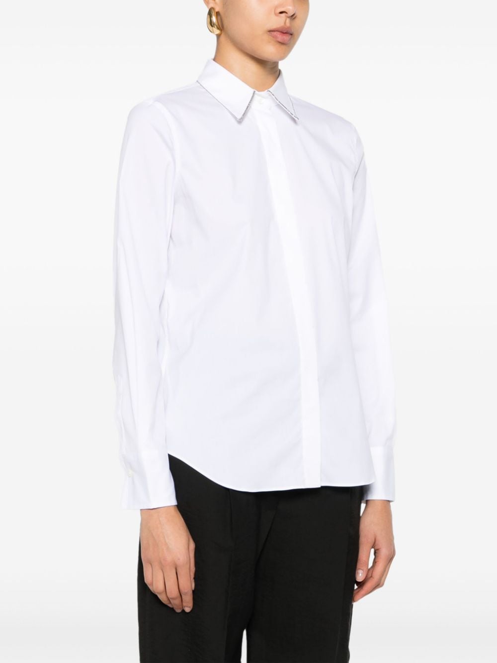 Cotton poplin stretch shirt