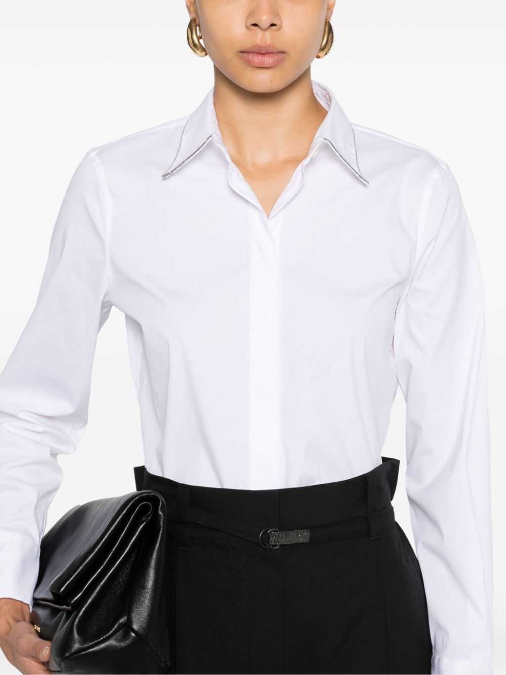 Cotton poplin stretch shirt