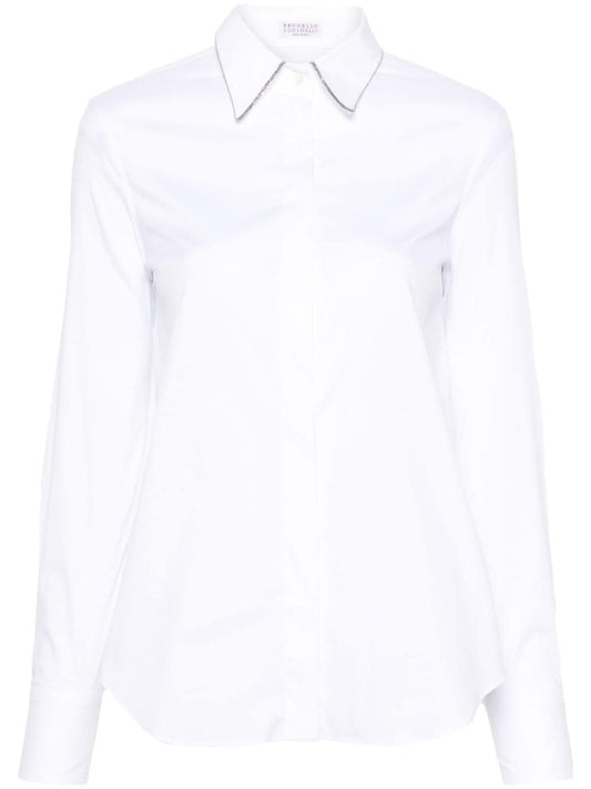 Cotton poplin stretch shirt