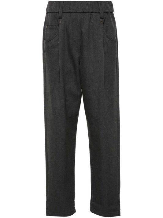 Stretch cotton trousers