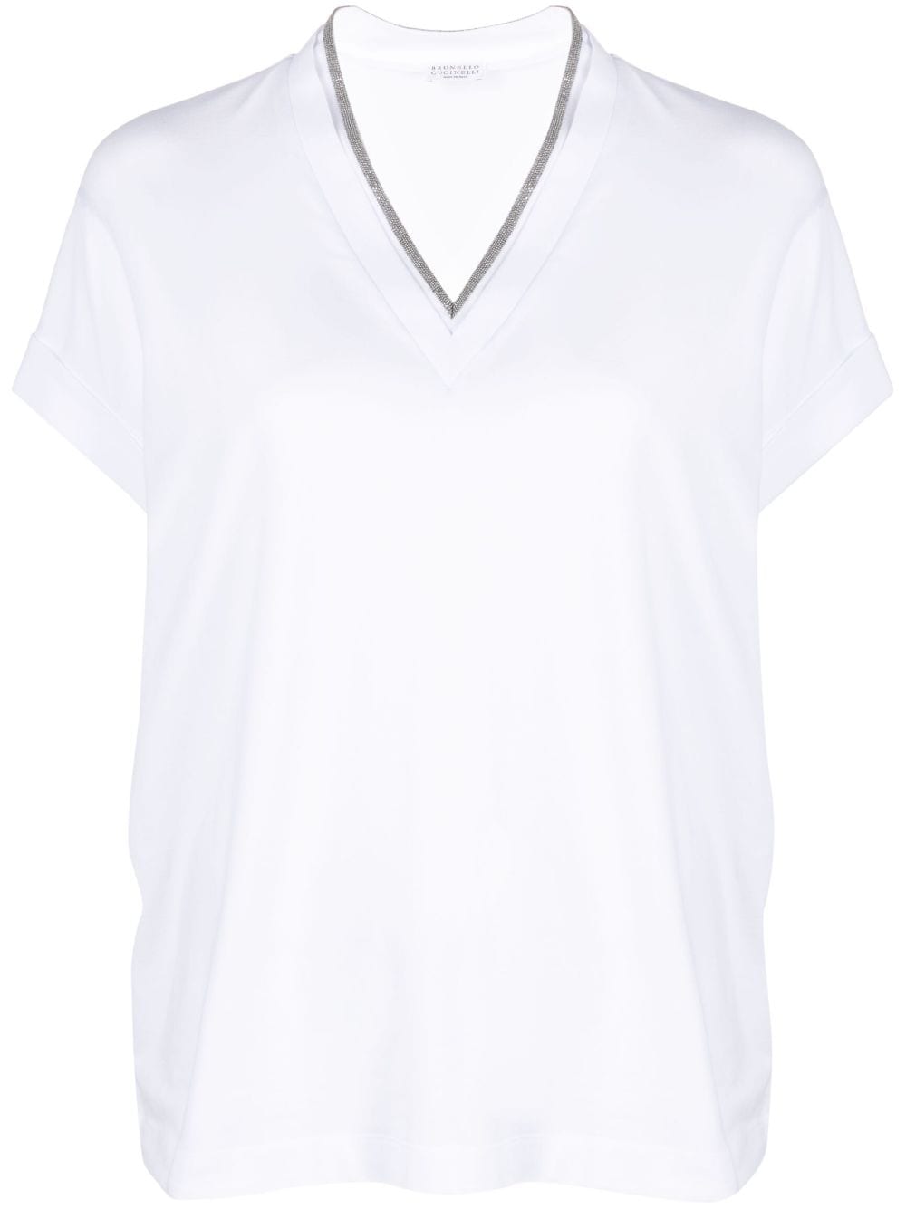 V-neck cotton t-shirt