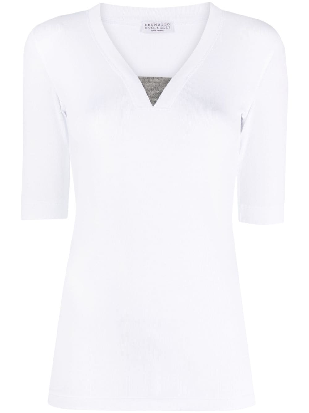 Cotton v-necked t-shirt