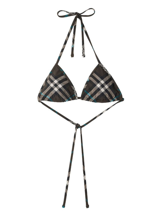 Check triangle bikini top