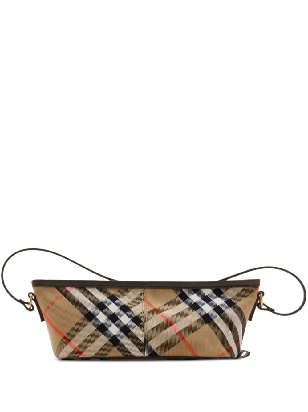 Check baguette shoulder bag