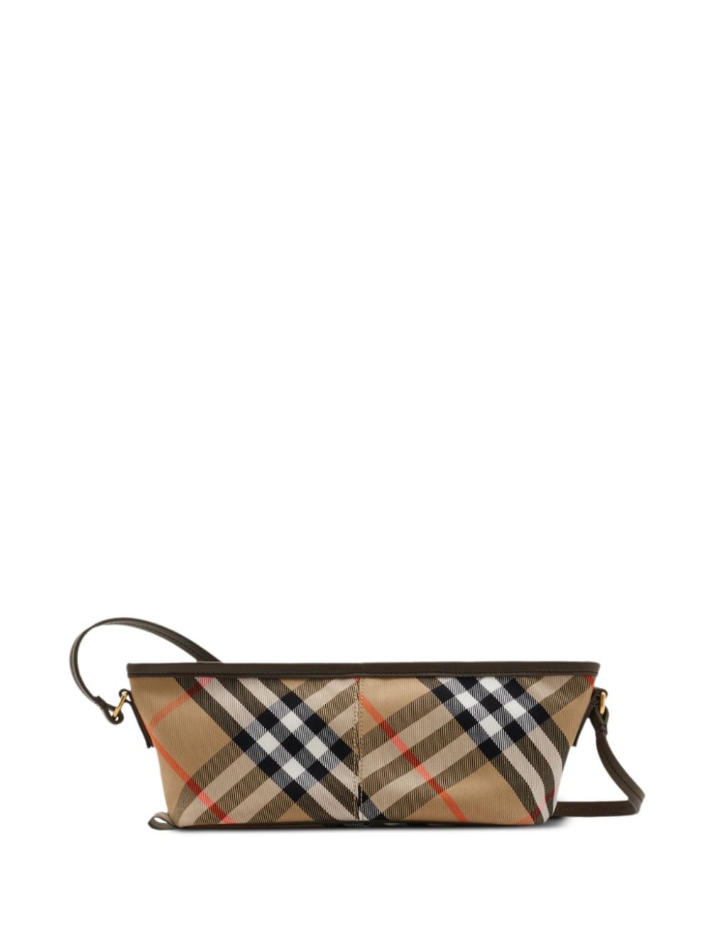 Check baguette shoulder bag