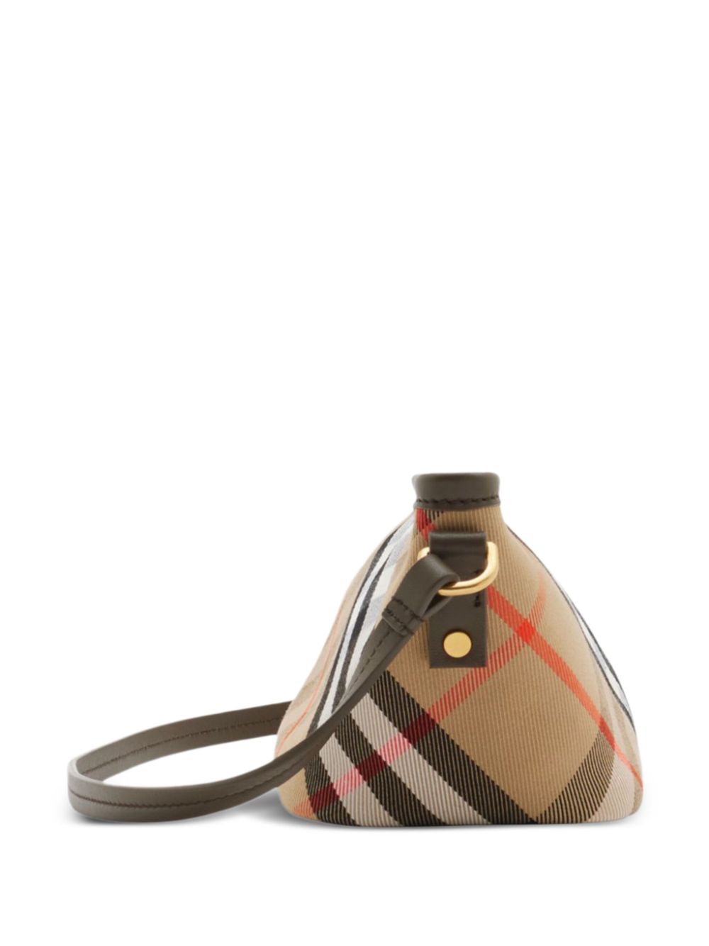 Check baguette shoulder bag