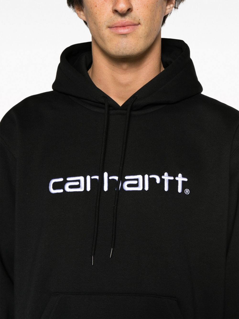 Logo cotton blend hoodie