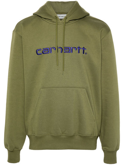 Logo cotton blend hoodie