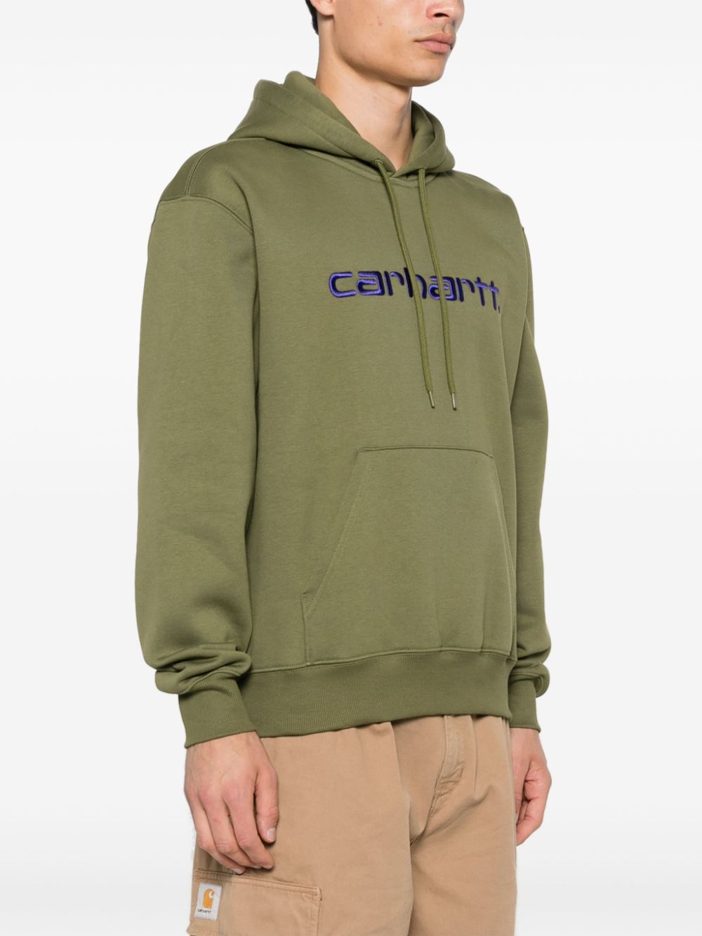 Logo cotton blend hoodie