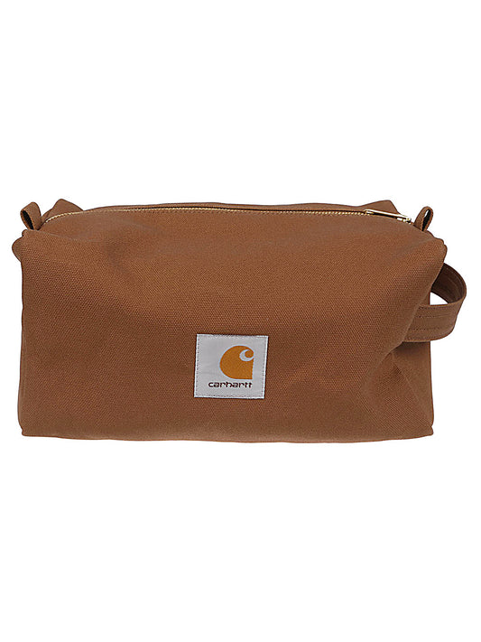 Logo canvas washbag