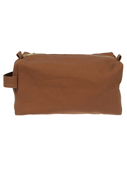 Logo canvas washbag