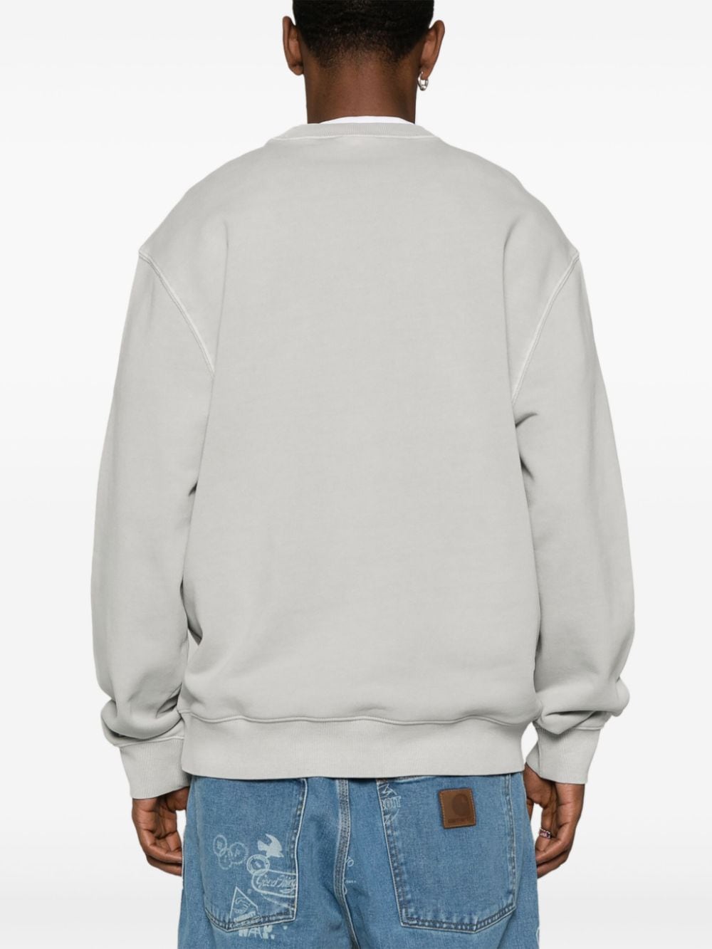 Duster script cotton sweatshirt