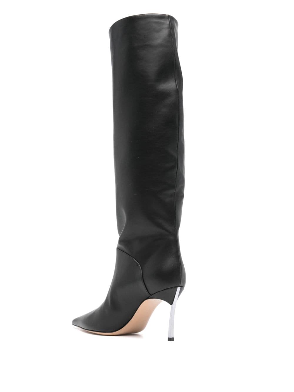 Superblade leather heel boots