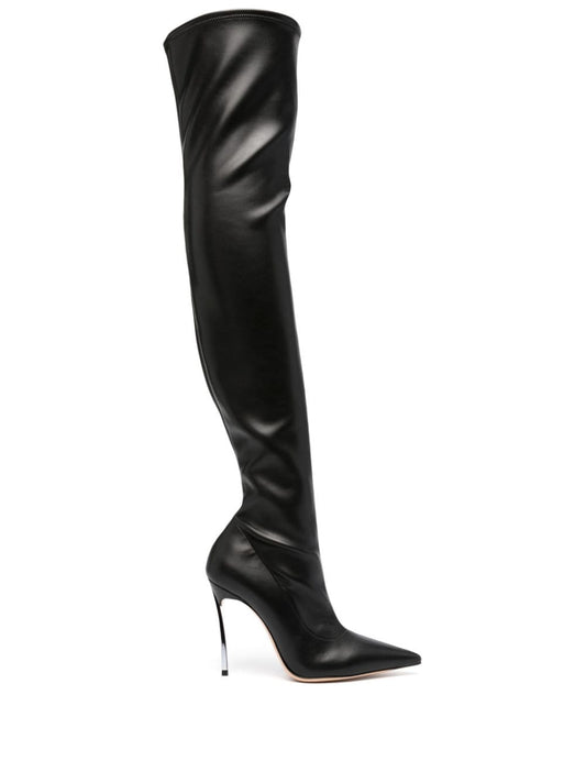 Leather over the knee boots