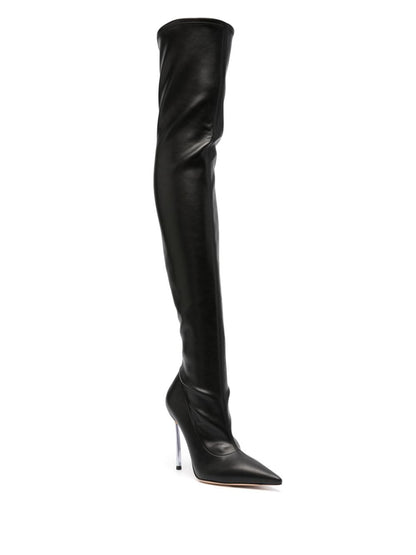 Leather over the knee boots