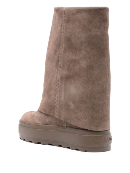 Suede double-face boots