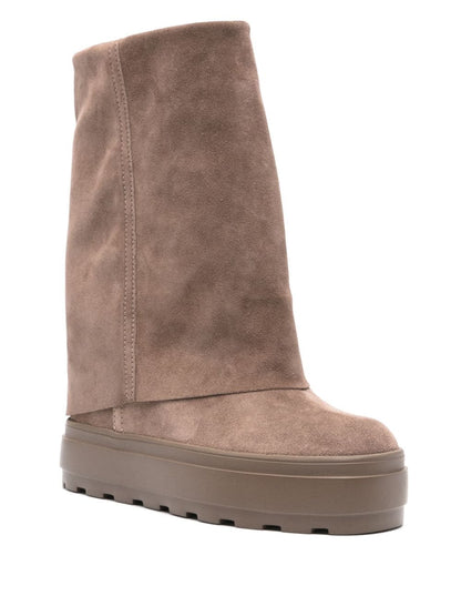 Suede double-face boots