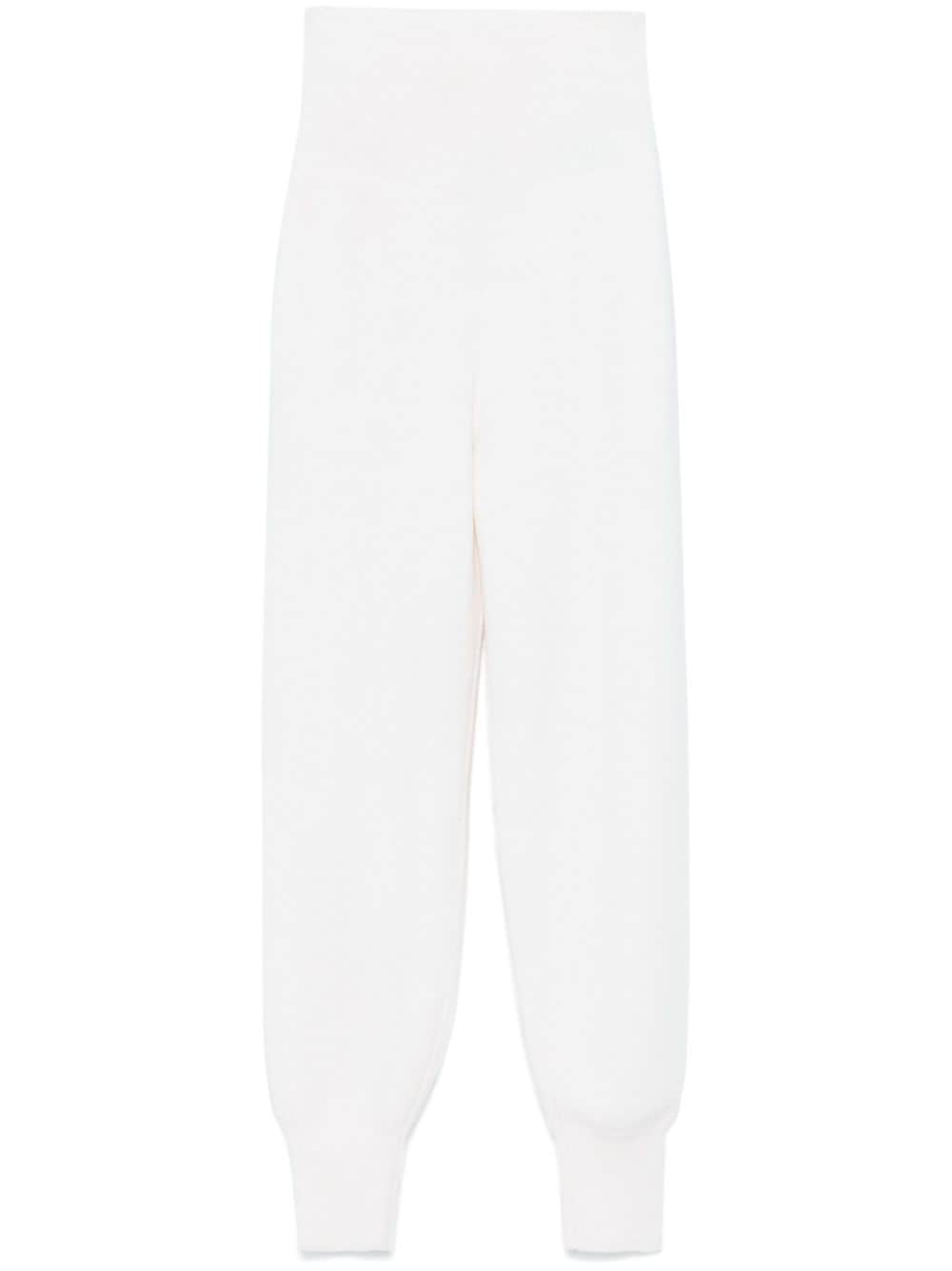 Wool knitted trousers