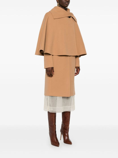 Wool and cashmere blend midi coat