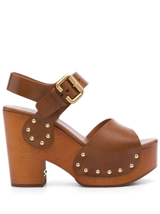 Jeannette leather clogs