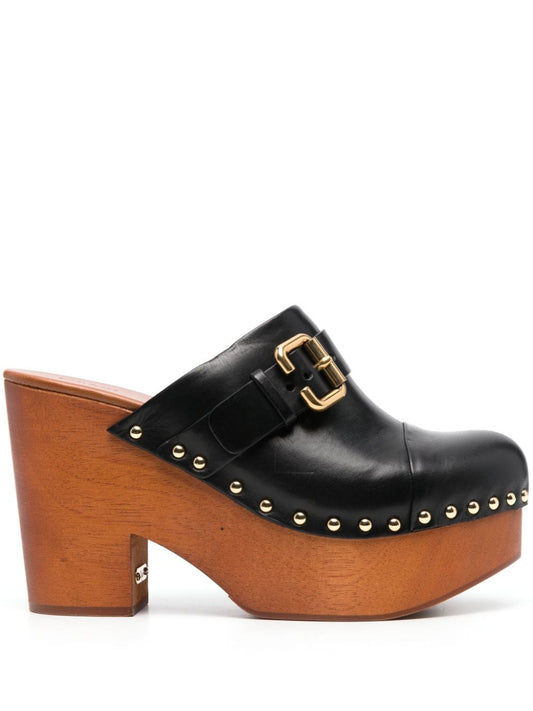 Jeannette leather clogs