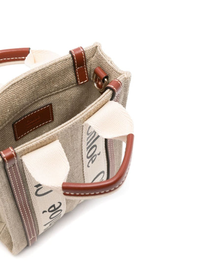 Woody linen mini bag