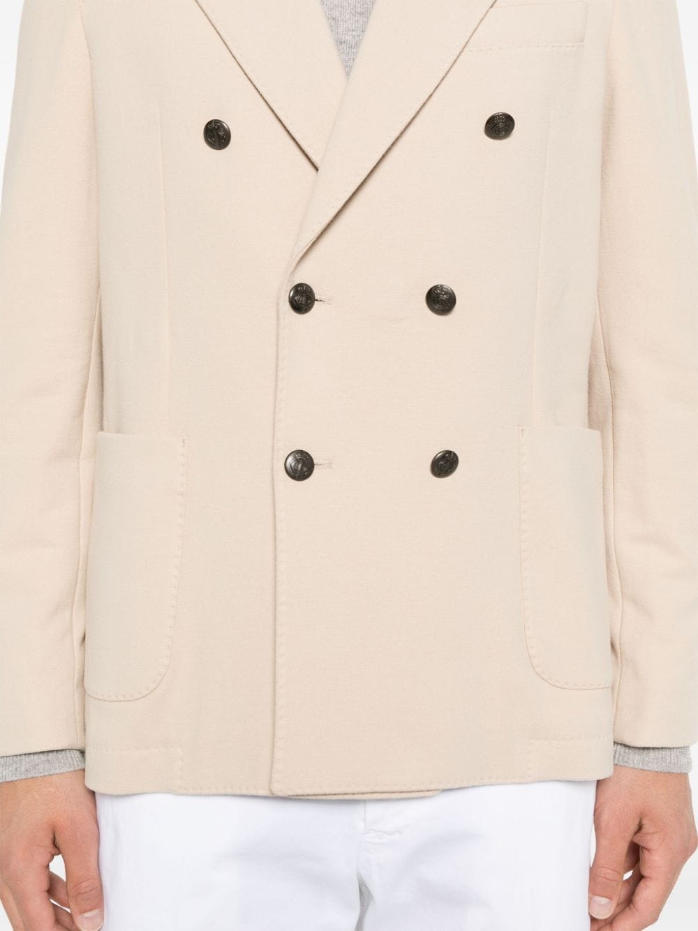 Cotton double-breasted jacket