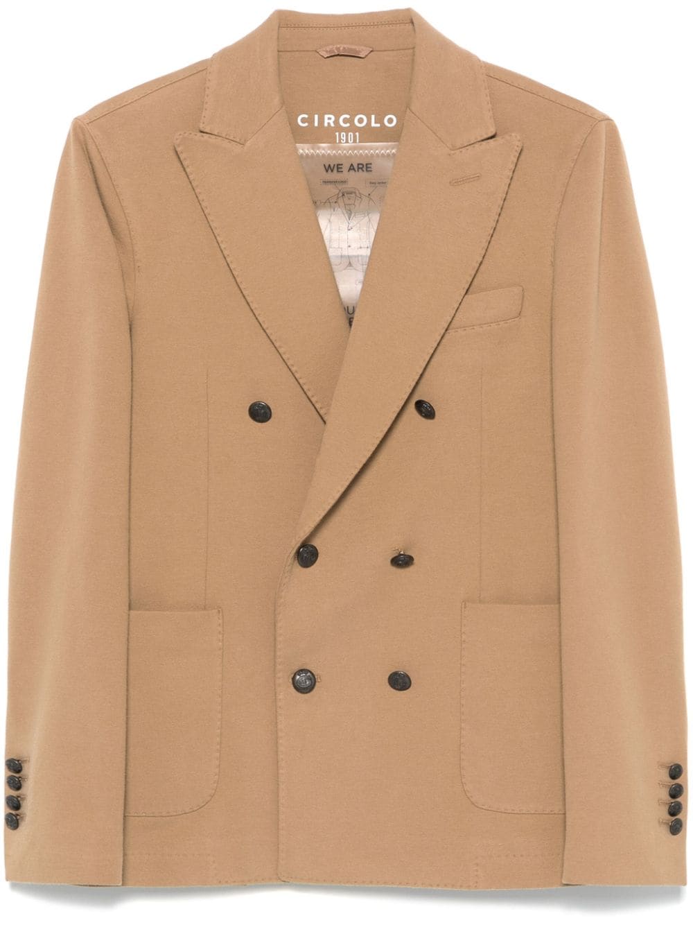 Cotton double-breasted jacket