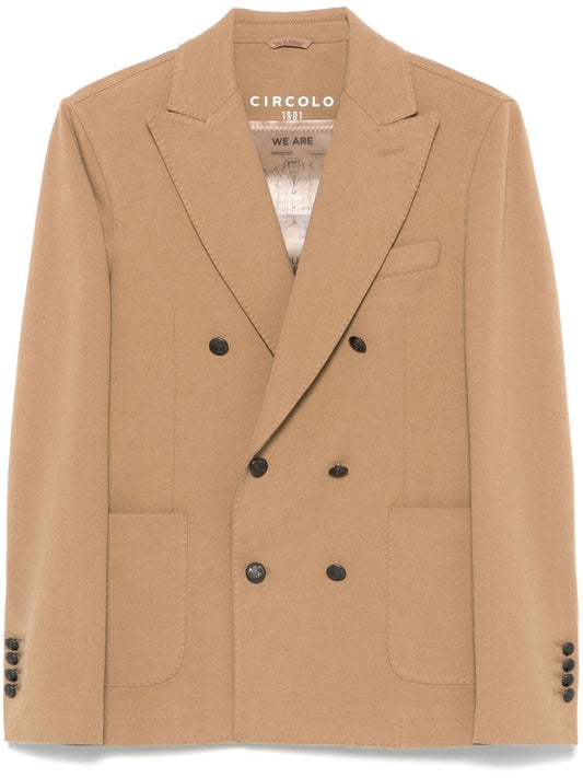 Cotton double-breasted jacket