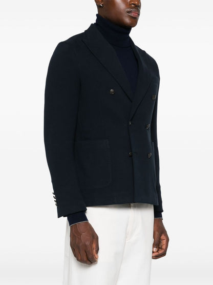 Cotton double-breasted jacket