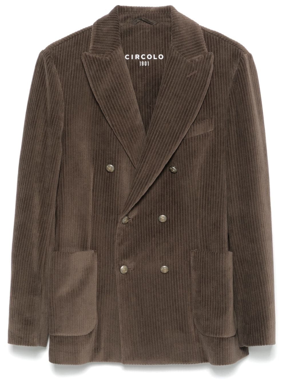 Corduroy double-breasted jacket