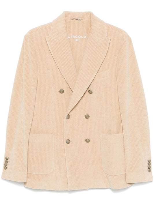 Corduroy double-breasted jacket