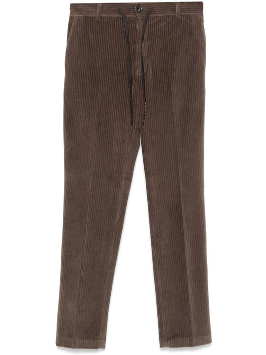 Corduroy drawstring trousers