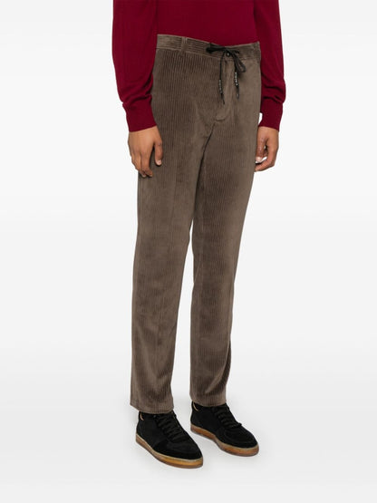 Corduroy drawstring trousers