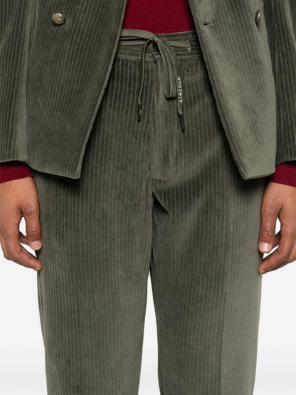 Corduroy drawstring trousers