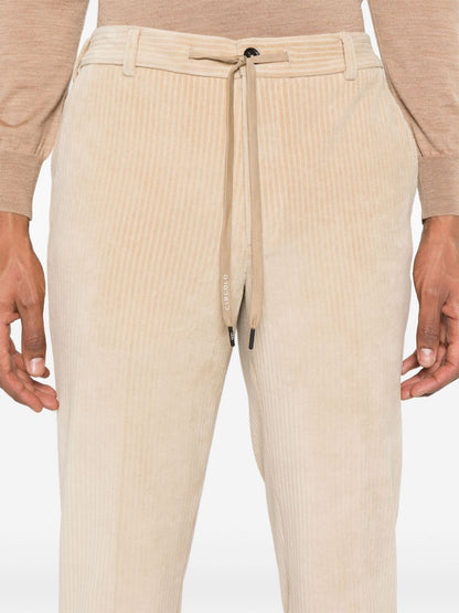 Corduroy drawstring trousers