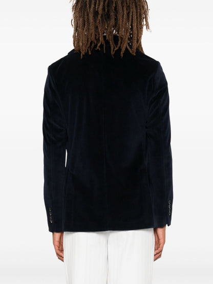 Velvet single-breasted jacket