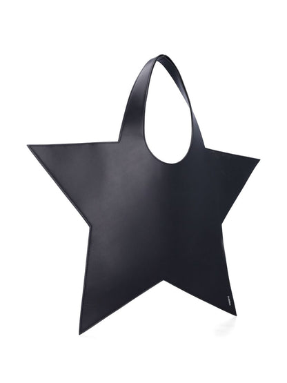 Star leather tote bag