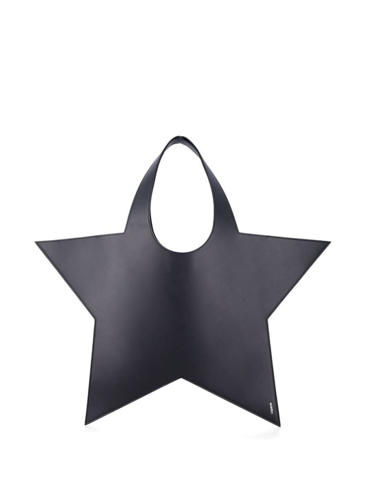 Star leather tote bag