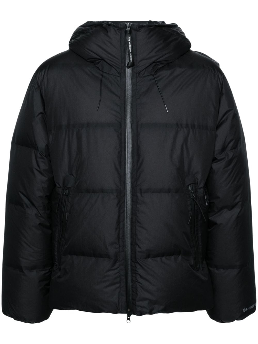 Hooded down jacket