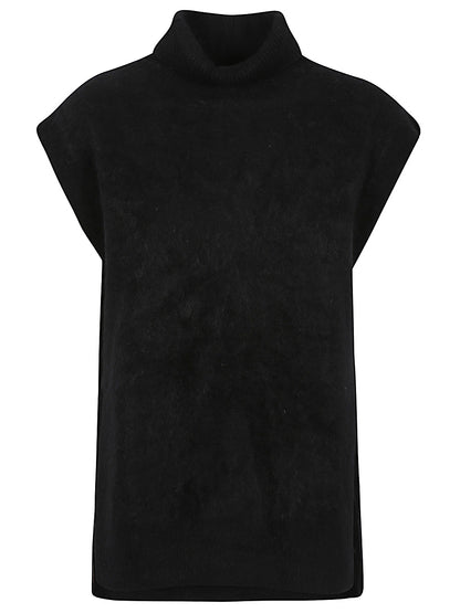 Cashmere high-neck vest