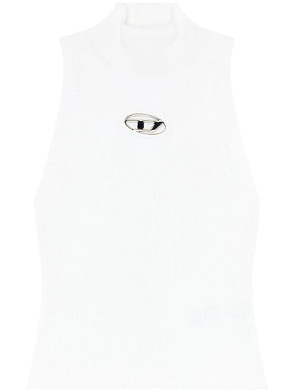 Cut-out logo tank top