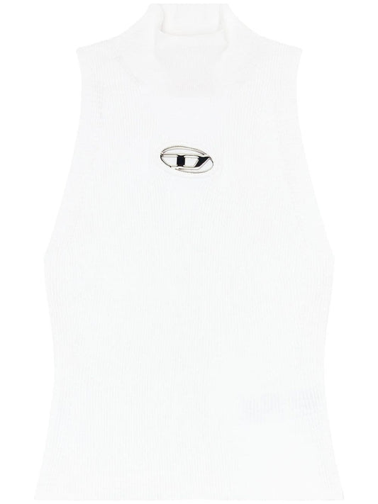 Cut-out logo tank top