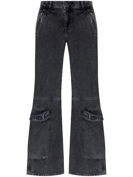 Flared denim cotton jeans